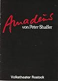 Programmheft Peter Shaffer AMADEUS Premiere 19 Dezember 1986 Spielzeit 1986 / 87 - Ekkehard Prophet Bettina Olbrich Volkstheater Rostock DDR 