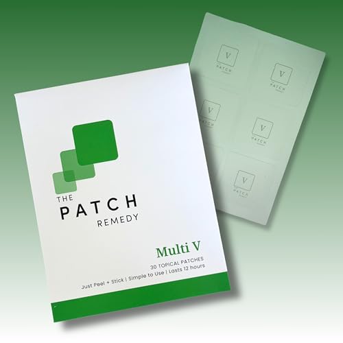 Image of The Patch Remedy Multi V Patches - Vitamin Plus Blend with D3, K2, Magnesium Chloride, Zinc, Liposomal C, Potassium, Iodide, Biotin Plus More