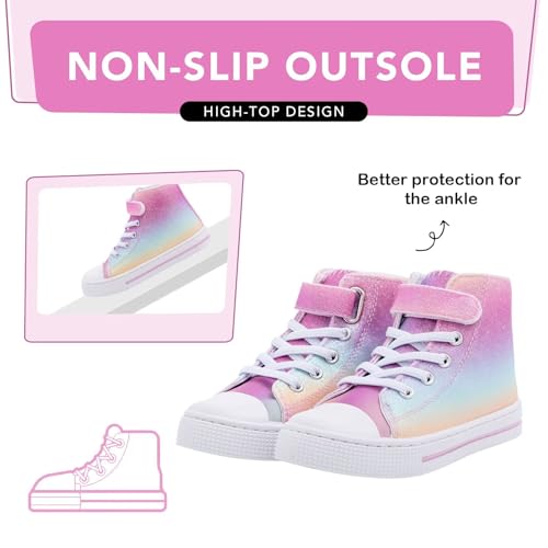 Kids Toddler Sneakers Girls Boys High Top Canvas Shoes Unisex-Child Casual Shoes3