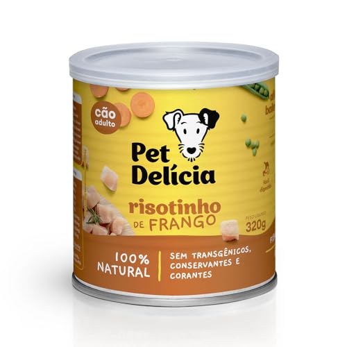 Pet Delícia Risotinho de Frango 320g, Alimentação Natural para Cães, Receita Leve de fácil digestão com Arroz e Frango