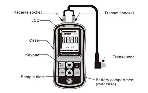 Ultrasonic Thickness Gauge, rango de medición: 1.2 a 220mm (Acero) miniatura 2