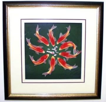 Koi in Circle ~ Paper Sculpture