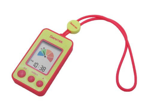 SMARTEK 携帯型熱中症指数計 アラーム警告機能 ストラップ付き マットピンク MH-001-PK