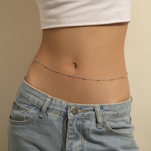 Image of Fabme Women's Waist Chain - Stylish Saree Gold Plated Belly Chain Body Hip Chain for the Waist Ladies Sexy Bikini Jewelry