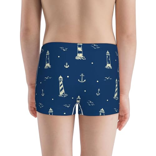 Boys' Cotton Boxer Brief Soft Underwear-Lighthouses And Anchors3