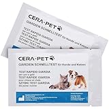 Cera-Pet Giardien Schnelltest Hund und Katze 2 Stück I Nachweis von Darmparasiten I Test bei Durchfall für Hunde und Katzen bei Giardia I Wurmtest für Tiere