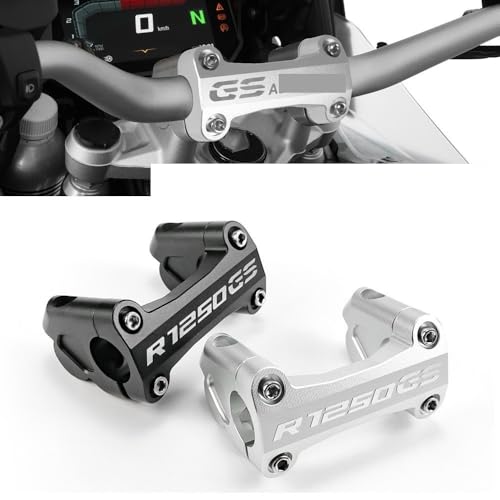 Abrazaderas superiores de manillar en aluminio mecanizado plata para motos BMW serie GS LC 2
