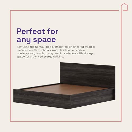 Image of Wakefit Bed | 3 Yr Warranty | King Size Bed, Comes with Storage Box, Noise-Free, Density: 680-750 kg /m, Termite & Borer Resistant, Fits Mattresses Up to 8 inches (Centaur 78 x 72 - Wyoming Maple)