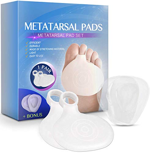 WALKINGLY Set of Metatarsal Pads (1 Pair) - Soft Gel Ball of Foot