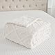 WONGS BEDDING Kuscheldecke Flauschig 220x240 Weiß Decken, Creme Wohndecke Warme Fleecedecke Weiche Sofadecke Couchdecke für Bett Sofa Büro Mädchen