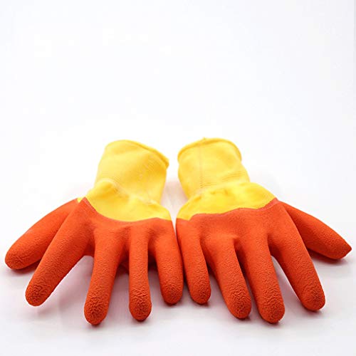 WXL Non-slip Oil-proof Gloves Wear Resistant Gardening Workshop 10 Pairs Nylon Foaming Fabric W (color : A)