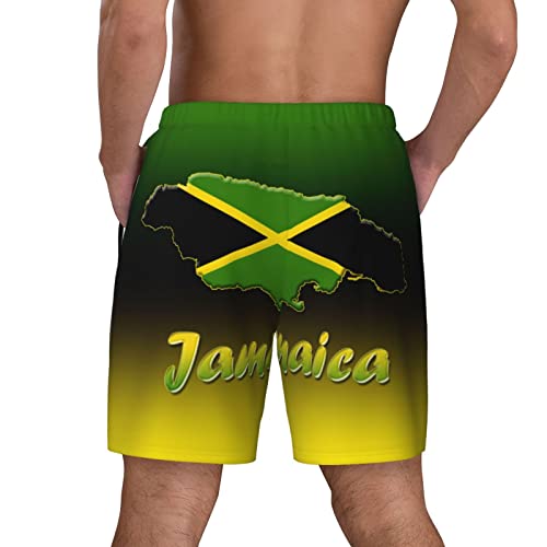 Men's Jamaica Swim Trunks with Compression Liner Quick Dry Swim Short4