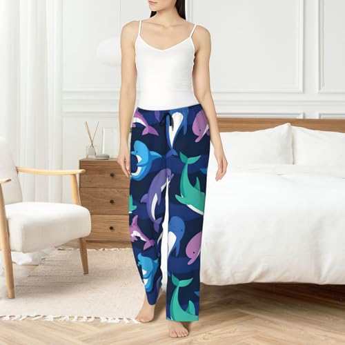 Pantalon pyjama polyester doux femme ample confortable survêtement - 3