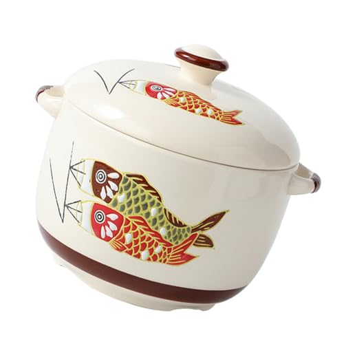 PEPLAYTAL 1pieza Tazón De Sopa De Cerámica Japonesa Para Guisar Postres y Sopas Apto Para Horno y Microondas Diseño Decorativo y Funcional