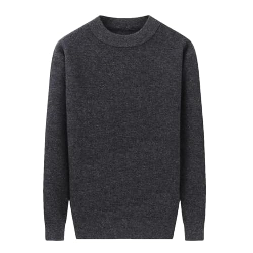 Mens Cashmere Sweater Plus Size Warm Thickened Casual O Neck Knitted Pullovers