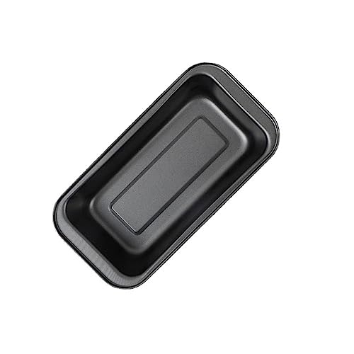 EMUKOEP Teglia per Pane in Acciaio Al Carbonio da 3 Pezzi per Cottura Al Forno, Torta Rettangolare Antiaderente a Rilascio Facile per Polpettone, Pane Alla Banana, Pagnotte,