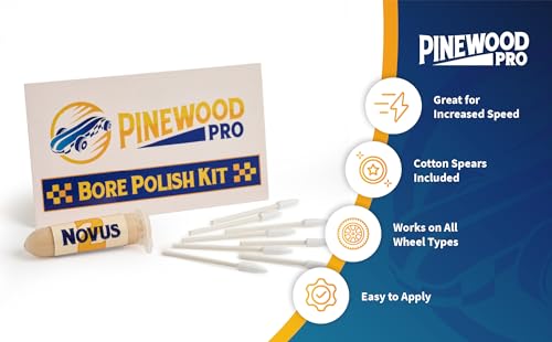 Pinewood Pro Derby Car Wheel Bore Polishing Kit with Novus Plastic Polish #2 | Increase Derby car Speed | Reduce bore Friction | Includes Cotton Spears to fit Perfectly in Derby Wheel bore by Pintwood Pro - Image 6