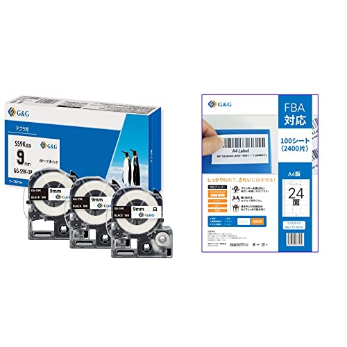 G&G �݊��e�[�v�J�[�g���b�W �L���O�W�� Kingjim �e�v�� ���n������ GG-S9K-3P 3�Z�b�g ����8M ��9�o �Ή��@��SR170 SR750 SR-R7900P SR-R980 + ���x���V�[�� FBA�Ή� A4 100�� 24��