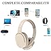 YiYunTE Headphones Wireless Bluetooth Over Ear Headphones Noise Cancelling On Ear Headphones Over Head Wired Headphones with Microphone Jack Foldable Headphone Beige Headset for Gaming Gym PC Laptop YiYunTE Headphones Wireless Bluetooth Over Ear Headphones Noise Cancelling On Ear Headphones Over Head Wired Headphones with Microphone Jack Foldable Headphone Beige Headset for Gaming Gym PC Laptop