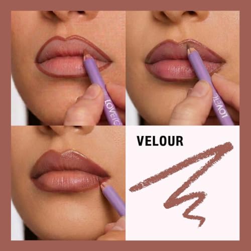 Image of Ultra-Smooth Matte Lip Liner, 12-Hr Wear, One Stroke, Velour 1.14g | Ceramides, Vitamin E & C, Full Coverage, Non-Dry Feel, Vegan & Paraben Free