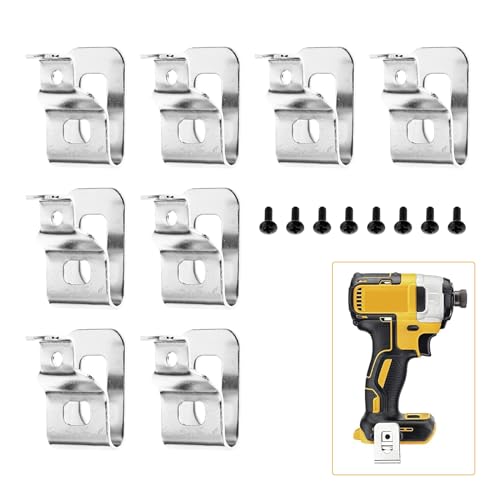 Yetaha 8PCS Electric Drill Belt Clip, Belt Clip for Dewalt Cordless Power Clip Belt with 8 Screws
