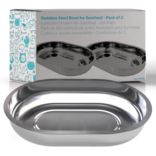 Stainless Steel Bowls for Surefeed 2-Pack