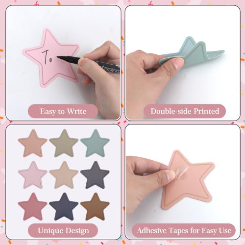 Image of Vuzvuv 108Pcs 3.6 Inch Morandi Star Cutouts for Classroom Wall Cutouts