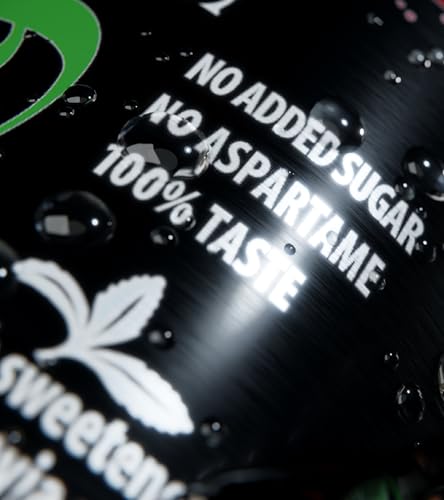 Green Drinks Variety Pack - Low Calorie Sparkling Soft Drinks - Cola, Lemonade, Orange, Cherry - Sweetened with Stevia, No Added Sugar, Natural Caffeine, No Aspartame - Bulk Pack 24 Cans x 330ml