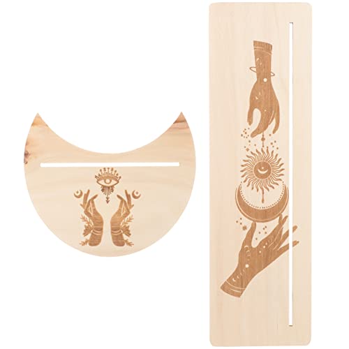 LIFKOME Hölzerner Tarotkartenständer Tischständer Hexe Weissagungswerkzeuge Tarotkarten Zubehör Für Tarot Wahrnehmung Astrologie B Cover