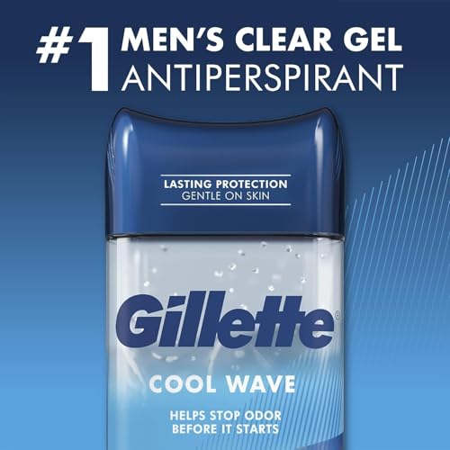 Gillette Antiperspirant and Deodorant for Men, 72-Hour Sweat Protection, Clear Gel, Cool Wave Scent, 3.8 oz (Pack of 4) - Image 4