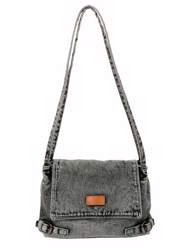 Denim Crossbody Bag for Women，Jean Messenger Purse Shoulder with Adjustable Strap - Main Image