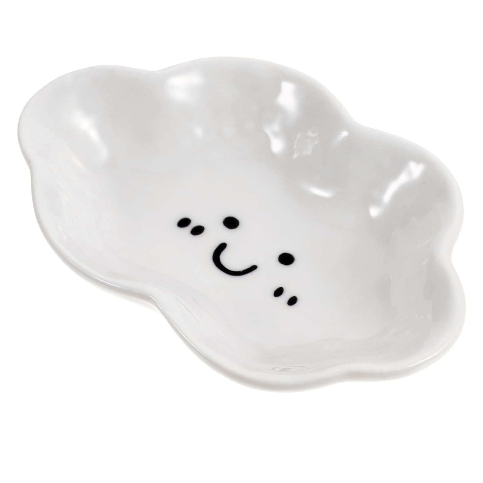 Ciieeo Cute Cloud Shaped Ceramic Sauce Bowl Dipping Dish for Sauces Spices and Snacks for Dinner Parties and Everyday Use and Stylish Design
