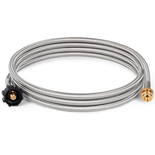 Image of SHINESTAR 12FT Propane Tank Hose Adapter Stainless Steel Braided