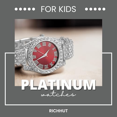 Reloj iced out con diamantes para adolescentes chapado en oro de 18K 3