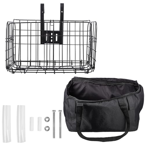 Panier de vélo métallique noir DOITOOL grande capacité pour transport chargement VTT
