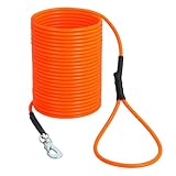 Schleppleine für Hunde 10 m mit Handschlaufe – robuste & wetterfeste PVC Trainingsleine, 240 kg Zugkraft, rutschfest & leicht zu reinigen – ideal für Rückruftraining & Spaziergänge