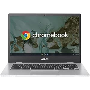 ASUS Chromebook CX1400CNA, Ordenador portátil con pantalla FHD antirreflectante de 14″, Intel Celeron N3350, 4 GB de RAM, 64 GB eMMC, sistema operativo Chrome OS, Plata