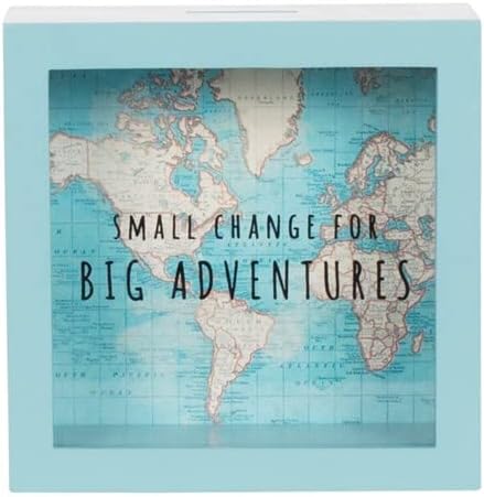 Sass & Belle Vintage Map Big Adventures Money Box