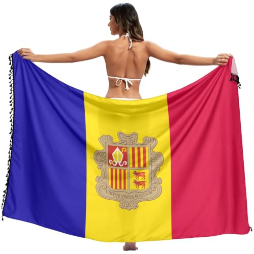 Vestidos de baño para mujer con bandera de Andorra y salidas de playa para verano