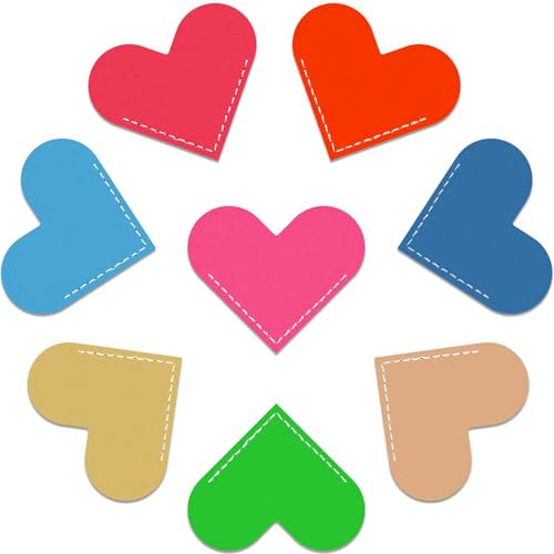 Leather Heart Bookmarks, Reading Gifts for Women, Lovers, Teachers, Friends