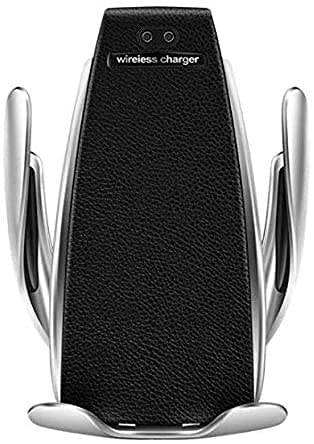 QXTEI Automatic Clamping Cell Phone Mount Holder for Car Air Vent | Wireless & Fast Charging | Infrared Smart Sensors | Compatible with Qi Devices, iPhone 8/Samsung S6 or Later Models (Black, 10W)