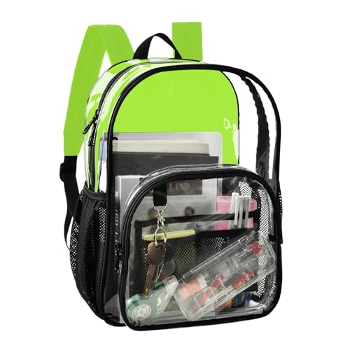 Girls Backpack for Kids Green Yellow Clear Backpack Women Cute Approved Transparent Bag2