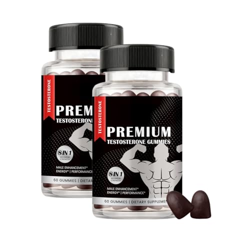 Gummies Vitalité Homme booster d'énergie naturelle pour force et endurance (Lot de 2 flacons)