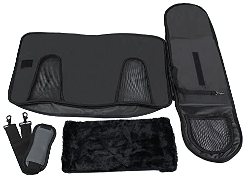EliteField Deluxe Soft Pet Carrier (3 Year Warranty, Airline Approved), Multiple Sizes and Colors Available (20" L x 11" W x 11" H, Black+Gray)