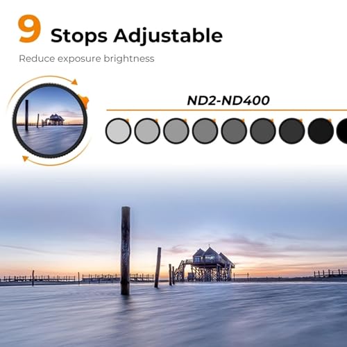 Image of GetZget Nd Filters Lens Compatible with oneplus 11 /12 /13 & 11R /12R, iPhone 14 /15 /16 pro & pro max, Xiaomi 14 Mobile Cover, DSLR Camera (ND2-ND400 Filter, 58mm)