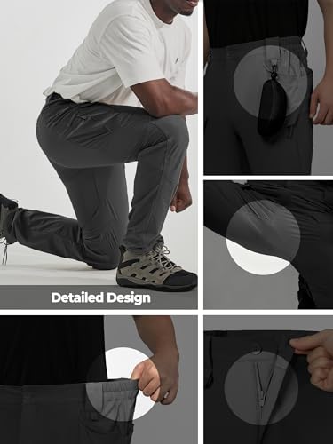Tactical Pants for Men with 10 Pockets,Slim Fit Cargo Work Pants,Durable for Hiking,Fishing,Outdoor Activities4