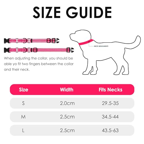 Hoowoo Large Dog Collar, Escape Proof Martingale with Reflective Stripe, Soft Nylon, Anti-Pull, Quick Release Buckle - Image 2