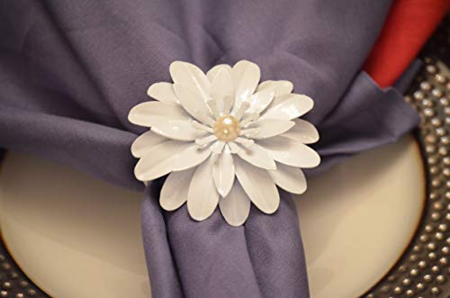 Vibhsa Handcrafted Flower Napkin Rings Set Of 4 #TOP6