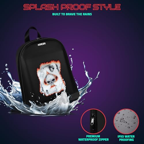 Image of Hookaba Bold Bling LED Backpack For Kids 8L | Smart Display Bag | With Programmable Screen, App Control & Water Resistant | Unisex Daypack For School, College, Travel | For Boys & Girls