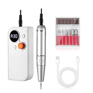 Nail Grinding Machine Portable 30000RPM Rechargeable Nail Drill Machine for Acrylic Nail, High Speed Electric Manicure Drill for Sculpting Nails for DIY Home or Salon Mani-Pedis